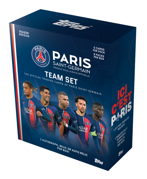 Topps Paris Saint-Germain Team set 2023 2024  - Lot de 50 Cartes de base, Set Complet.