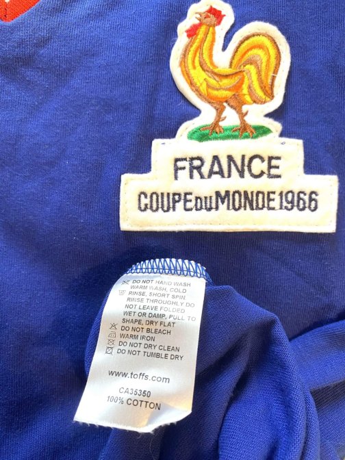 Maillot France coupe du monde 1966, réédition TOFFS (M)