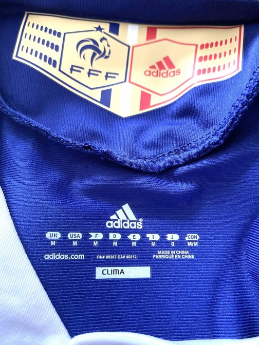 Maillot Adidas France FFF player Issue Home CDM 2010 Taille M
