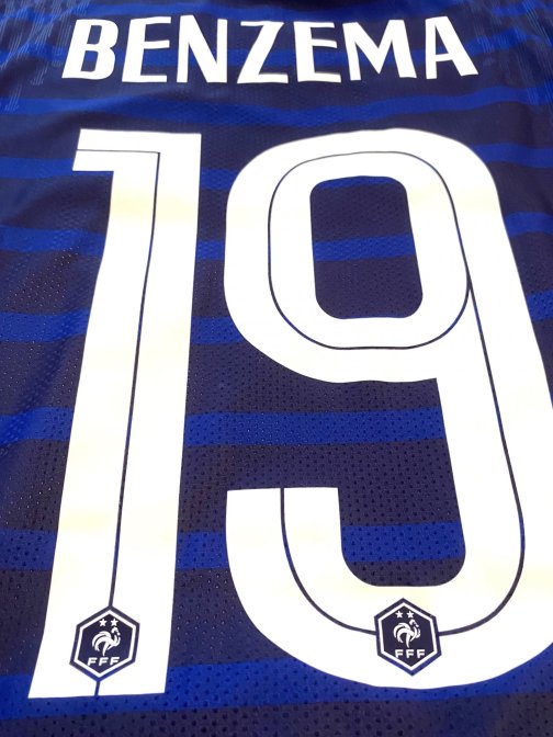 Maillot Nike Authentique Vapor France FFF Benzema 19 Home 2020/2021Taille M