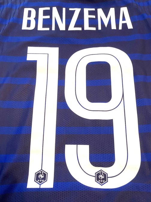 Maillot Nike Authentique Vapor France FFF Benzema 19 Home 2020/2021Taille M