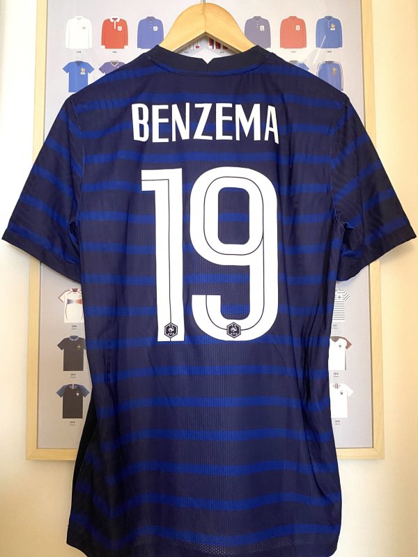 Maillot Nike Authentique Vapor France FFF Benzema 19 Home 2020/2021Taille M