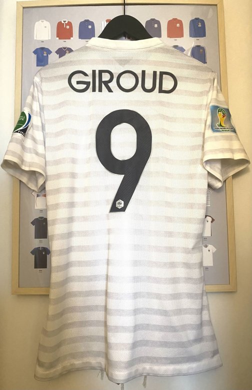 Maillot Nike France Cdm 2014 Giroud 9 Away Stock Pro Taille L