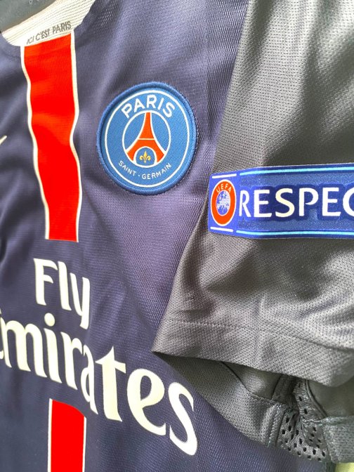 Maillot Nike PSG Di Maria Stock Pro Home 2015/2016 Taille S Full Patch Ldc