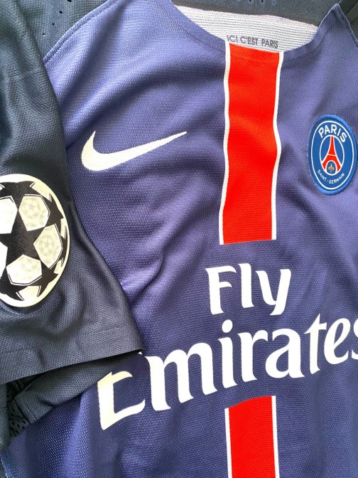 Maillot Nike PSG Di Maria Stock Pro Home 2015/2016 Taille S Full Patch Ldc