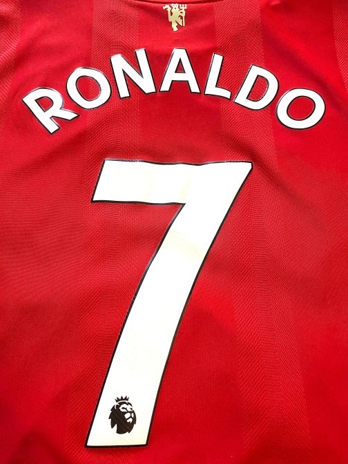 Maillot Adidas Authentic Manchester United Cristiano Ronaldo 7 Home 2021/2022 Taille L