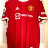 Maillot Adidas Authentic Manchester United Cristiano Ronaldo 7 Home 2021/2022 Taille L