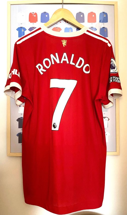 Maillot Adidas Authentic Manchester United Cristiano Ronaldo 7 Home 2021/2022 Taille L