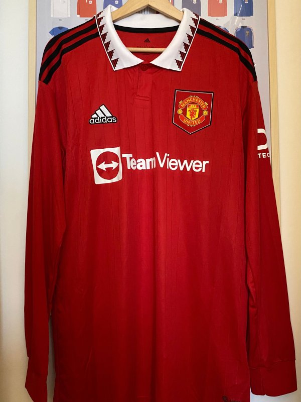 Maillot Adidas Stadium Manchester United Home 2021/2022 Taille L Manche Longue Neuf