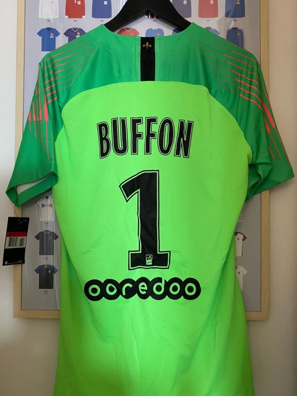 Maillot Nike PSG stock pro goalkeeper Buffon Away 20182019 taille L VERSO Maillot Nike PSG stock pro goalkeeper Buffon Away 2018/2019 Taille L