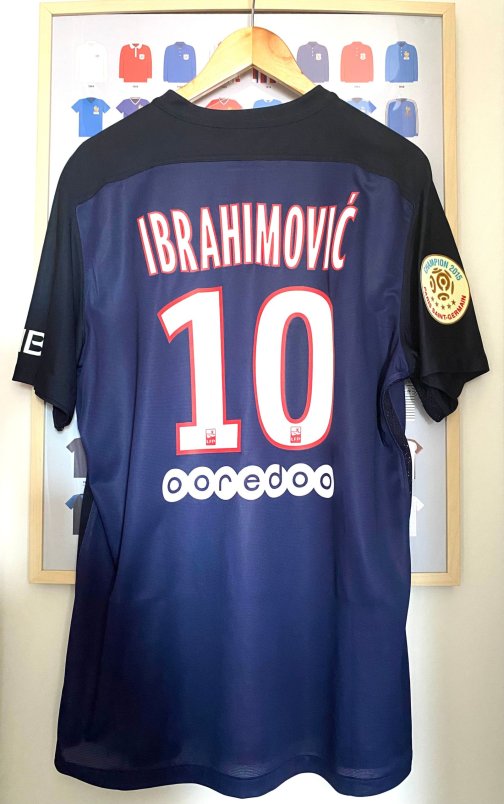 Maillot Nike authentic vapor PSG Ibrahimovic Home 2015/2016 Taille XL Full Patch Ligue 1