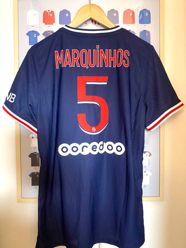 Maillot Nike authentique vapor PSG Marquinhos home 20202021 taille L VERSO Maillot Nike authentique vapor PSG Marquinhos home 2020/2021 taille L