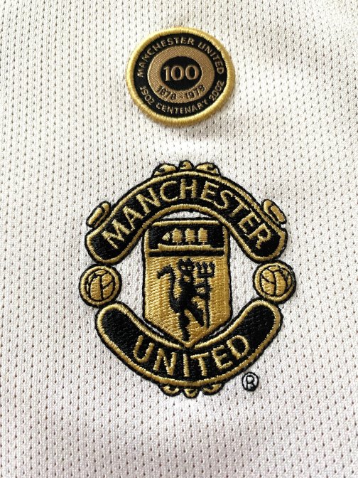 Maillot Umbro Centenaire Manchester United Beckham Away/Third 2001/2002 réversible Taille M