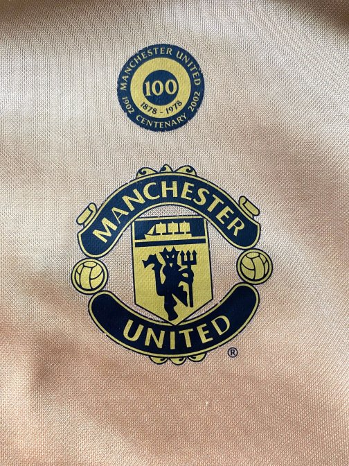 Maillot Umbro Centenaire Manchester United Beckham Away/Third 2001/2002 réversible Taille M