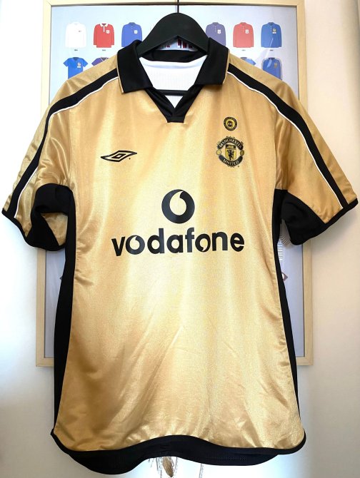 Maillot Umbro Centenaire Manchester United Beckham Away/Third 2001/2002 réversible Taille M