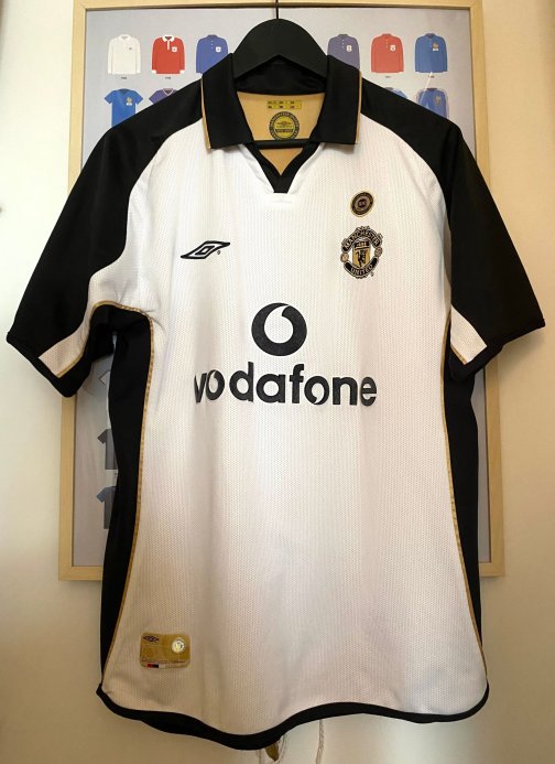 Maillot Umbro Centenaire Manchester United Beckham Away/Third 2001/2002 réversible Taille M