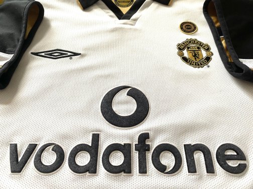 Maillot Umbro Centenaire Manchester United Beckham Away/Third 2001/2002 réversible Taille M