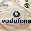 Maillot Umbro Centenaire Manchester United Beckham Away/Third 2001/2002 réversible Taille M