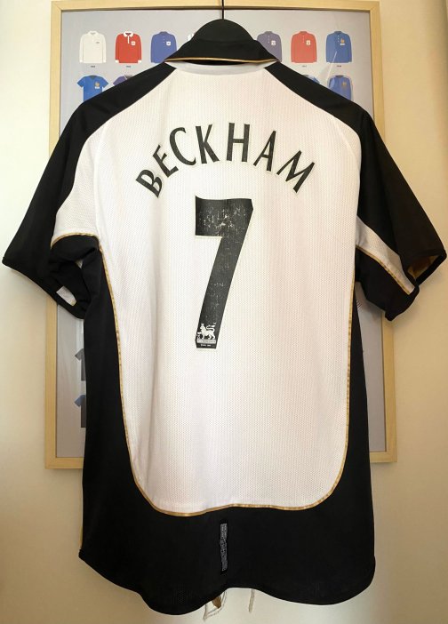 Maillot Umbro Centenaire Manchester United Beckham Away/Third 2001/2002 réversible Taille M