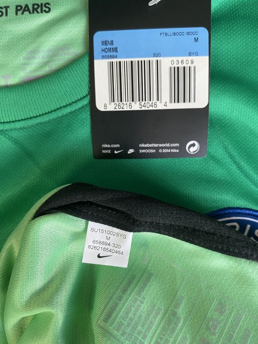 Maillot Nike PSG Stock pro Goalkeeper  2015/2016 Taille M