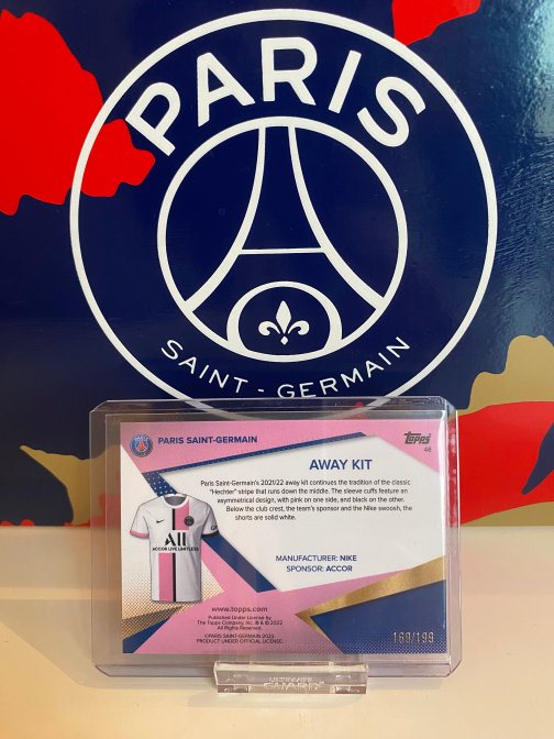 Topps PSG Team Set 21-22 Away Kit Parallel 169/199
