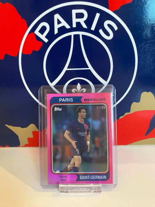 Topps PSG Team Set 23-24 Fabian Ruiz Parallel Numérotée 91/99