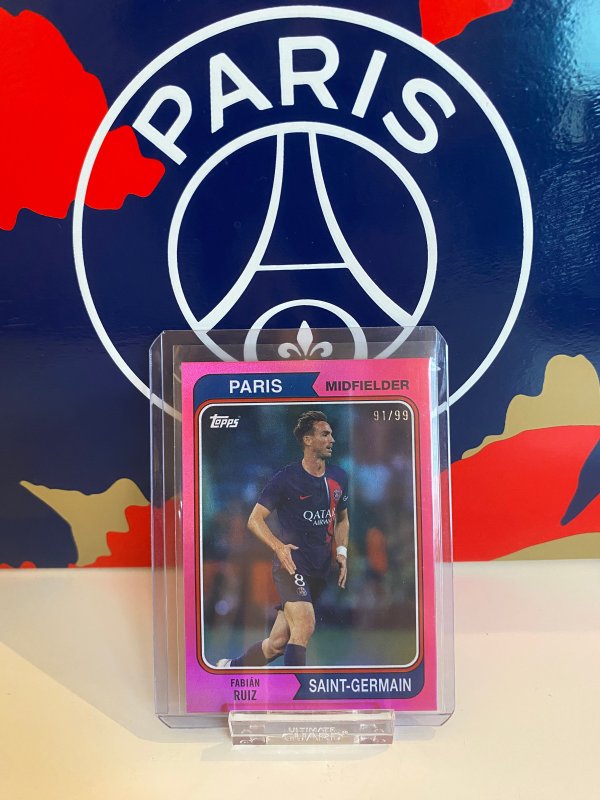 Topps PSG Team Set 23-24 Fabian Ruiz Parallel Numérotée 91/99